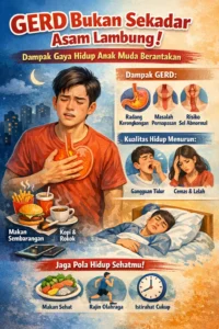 Read more about the article GERD Bukan Sekadar Asam Lambung Biasa, Ini Dampaknya jika Gaya Hidup Anak Muda Berantakan