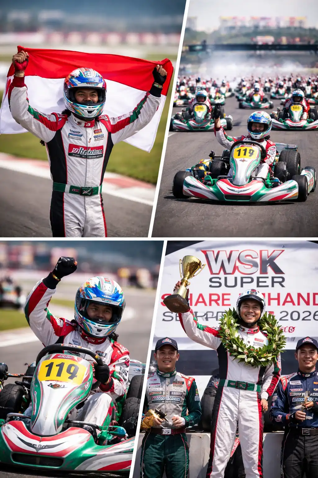 You are currently viewing Pembalap Indonesia Qarrar Firhand Menangi Heat Seri Pembuka WSK Super Master 2026