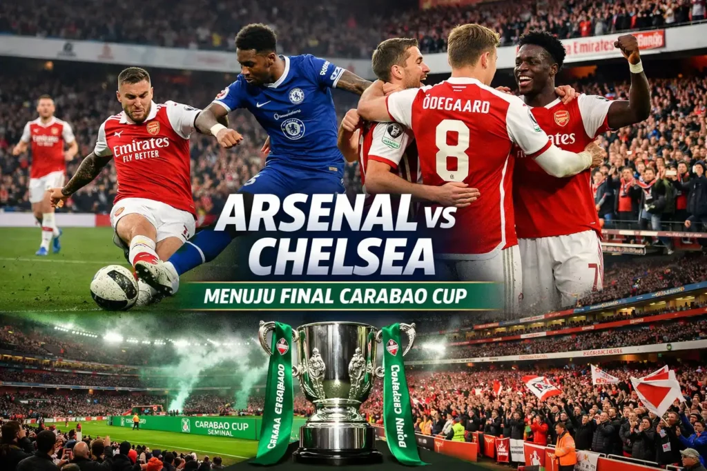 Arsenal vs Chelsea Capai Final Carabao Cup, Momentum The Gunners Jaga Dominasi